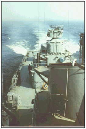 Blick aufs Raketendeck
