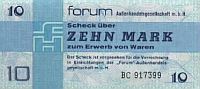 10 Mark Vorderseite Ornamente blau mit hellgrn