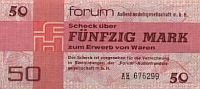50 Mark Vorderseite Ornamente rot mit orange